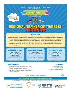 Regional Trainer of Trainers Training flyer