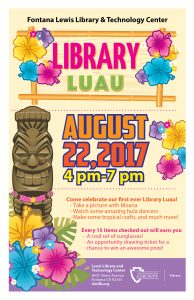Library Luau flyer
