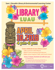 Library Luau flyer