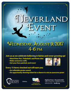 Neverland Event flyer