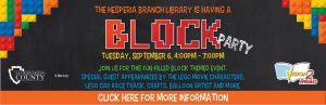 block party hesperia library